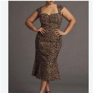 Leopard Print Midi Dress